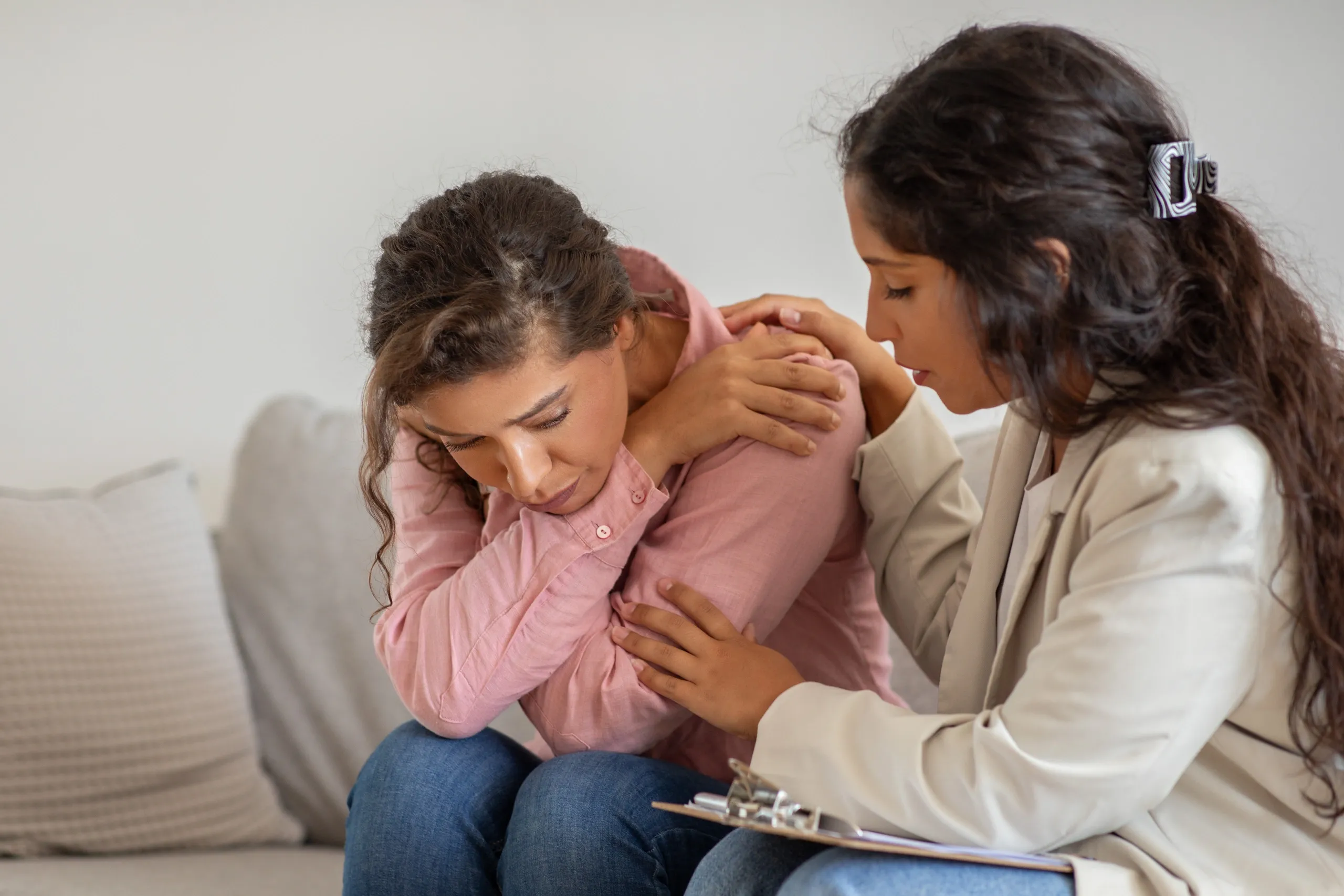 Supportive conversation between two women