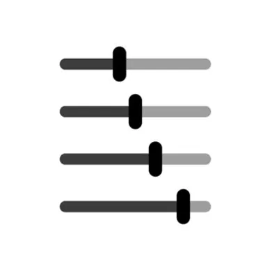 Equalizer adjustment bars illustration